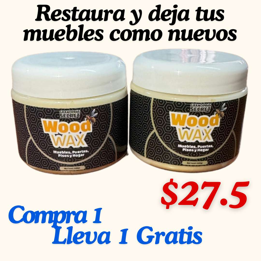 Combo 2x1 - Cera de Abeja y Carnauba - Deja tus Muebles como nuevos, Pague 1 lleve 1 Gratis